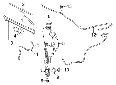 2022 Ram 1500 Classic Wiper & Washer Components Diagram