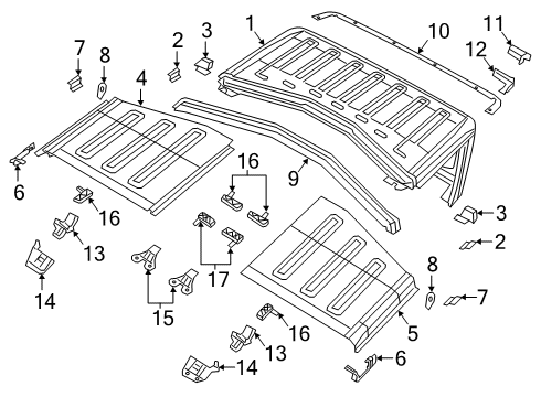 2023 Jeep Gladiator Convertible Top Diagram 1