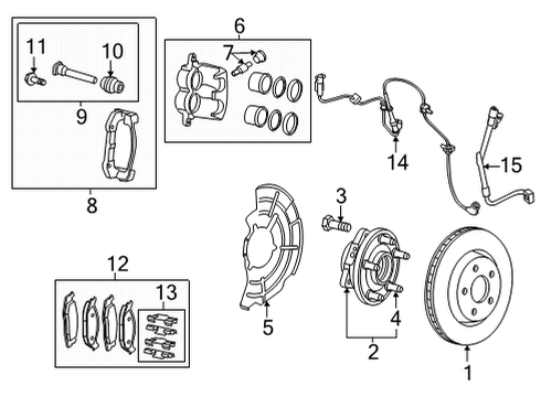 2023 Jeep Grand Wagoneer L Front Brakes Diagram