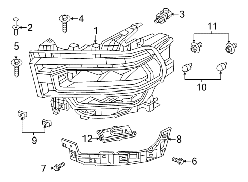 2023 Ram 2500 Headlamp Components Diagram 3