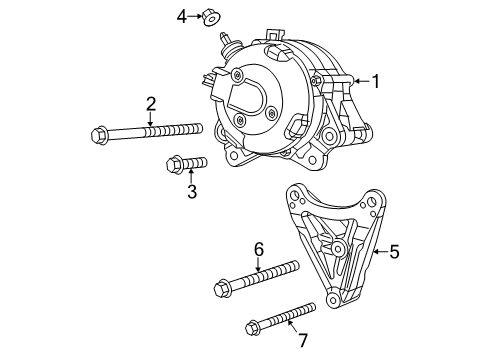 2024 Jeep Wrangler GENERATOR-ENGINE Diagram for 68429968AA