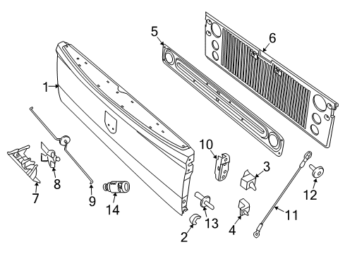 2022 Ram 1500 Classic Tail Gate Diagram 3