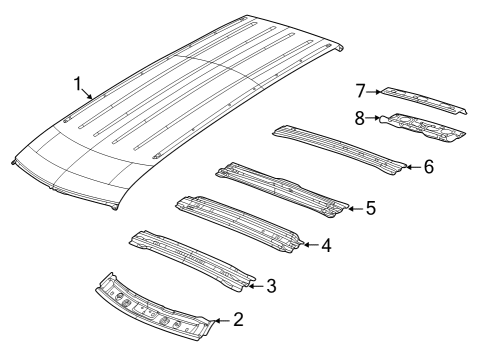 2022 Jeep Grand Cherokee ROOF Diagram for 68361190AA