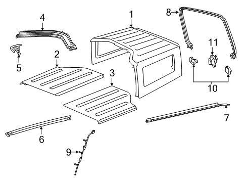 2024 Jeep Wrangler Top & Components Diagram 2