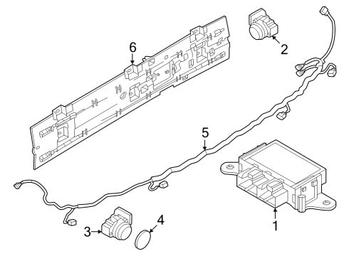 2024 Dodge Hornet Electrical Components - Rear Bumper Diagram