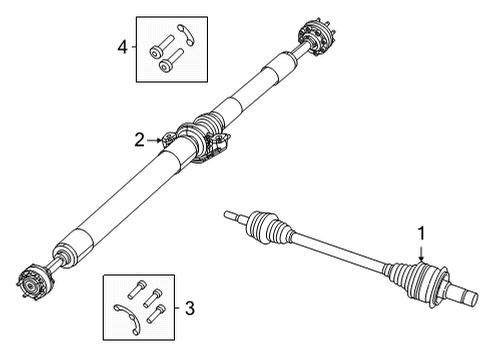 2024 Jeep Grand Cherokee L Drive Axles - Rear Diagram