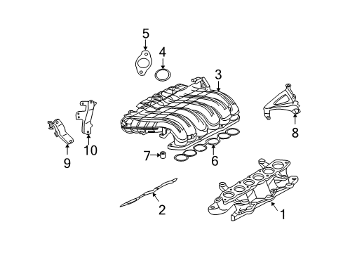 Connector-Inlet Manifold Diagram for MR988253