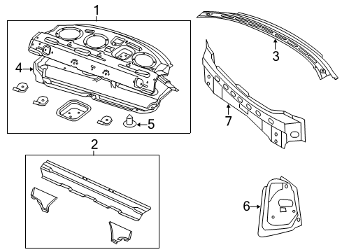 2023 Chrysler 300 Rear Body Diagram