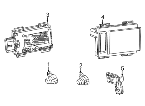 2024 Jeep Wagoneer L Electrical Components - Front Bumper Diagram