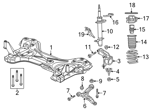 2016 Ram ProMaster 2500 CROSMEMBR-FRONT SUSPENSION Diagram for 4725969AH