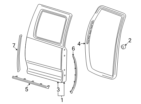 2022 Ram 1500 Classic Door & Components Diagram 3