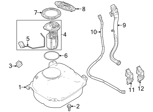 2024 Dodge Hornet MODULE-FUEL PUMP/LEVEL UNIT Diagram for 68634786AA