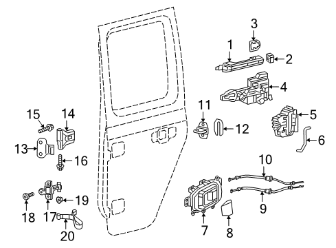 2023 Jeep Wrangler Rear Door Diagram 3