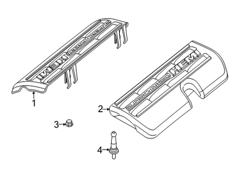 2023 Dodge Durango Engine Appearance Cover Diagram 3