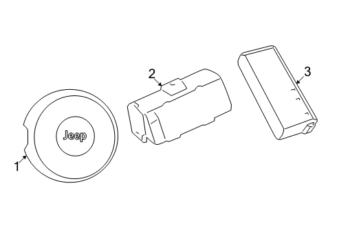 2022 Jeep Gladiator Air Bag Components Diagram 1