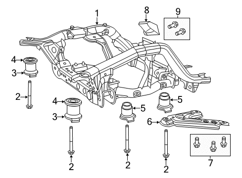 2022 Jeep Grand Cherokee WK Suspension Mounting - Front Diagram 2