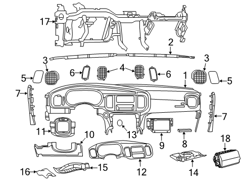 2023 Dodge Charger Instrument Panel Diagram