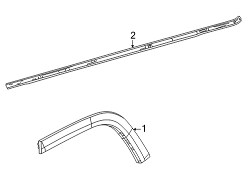 2022 Jeep Grand Wagoneer Exterior Trim - Quarter Panel Diagram