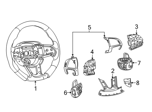 2023 Dodge Charger Steering Wheel & Trim Diagram 2