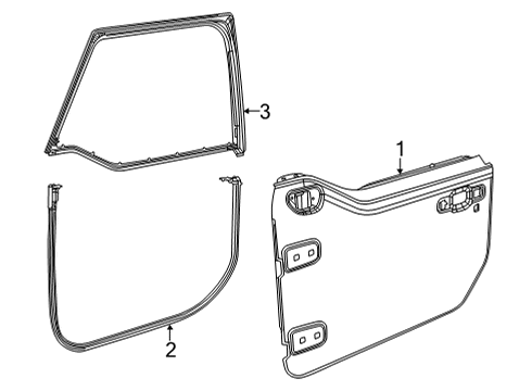 2022 Jeep Wrangler Door & Components Diagram 2