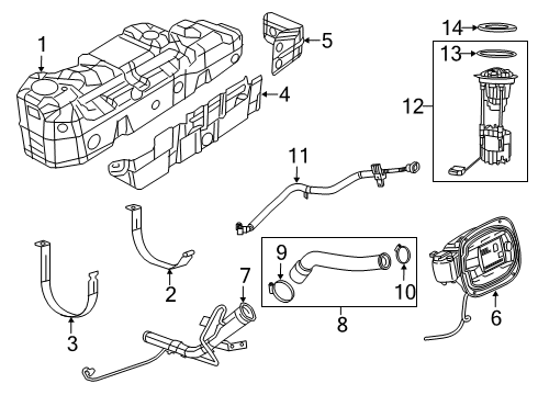 2021 Ram 1500 TUBE-FUEL FILLER Diagram for 68631843AA