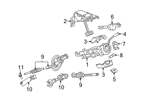 2007 Dodge Ram 3500 SHAFT-STEERING COLUMN INTERMEDIAT Diagram for 55351302AM