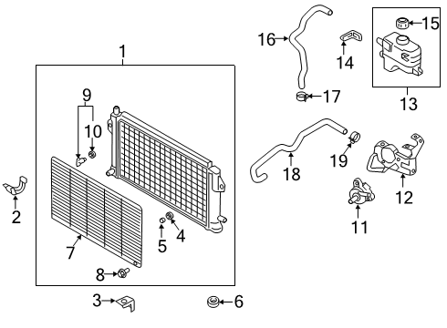 Plug-Radiator Diagram for MB860977