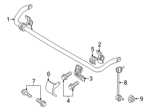 2023 Dodge Charger Stabilizer Bar & Components - Front Diagram 2