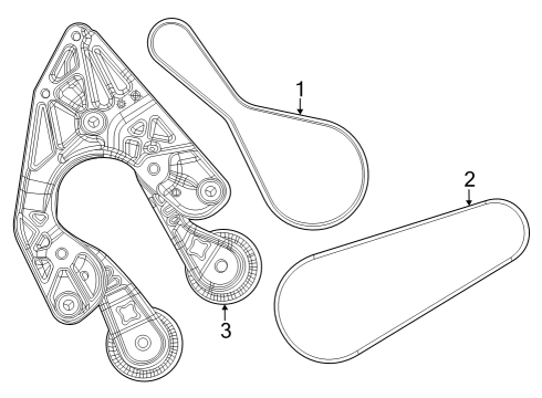 2022 Jeep Grand Cherokee Belts & Pulleys Diagram 1