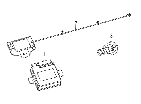 2018 Ram 2500 TRANSMITT-Integrated Key Fob Diagram for 68508720AA