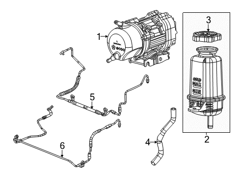 2023 Jeep Wrangler P/S Pump & Hoses, Steering Gear & Linkage Diagram 2