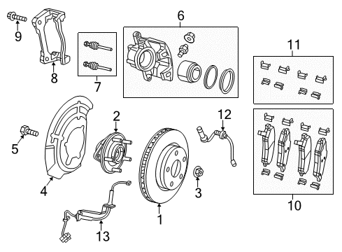 2016 Jeep Cherokee FRONT DISC BRAKE Diagram for 68459898AB