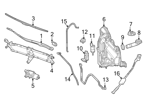 2023 Jeep Grand Cherokee REAR WIPER Diagram for 68505551AA