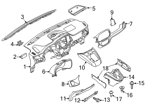 2021 Ram ProMaster City Cluster & Switches, Instrument Panel Diagram 1