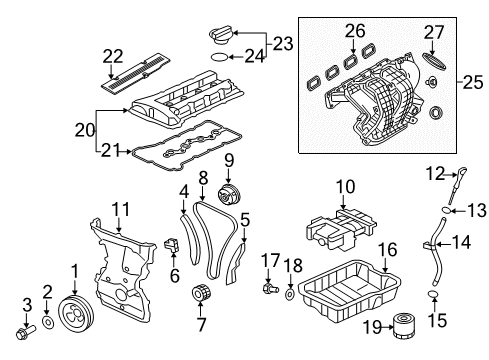 Sprocket-Camshaft Diagram for 1147A014