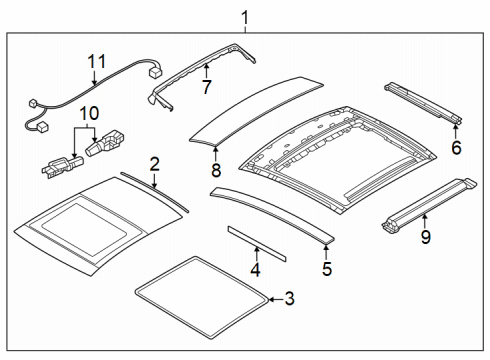 2023 Dodge Hornet SUNROOF-COMPLETE Diagram for 7SR41LXHAA