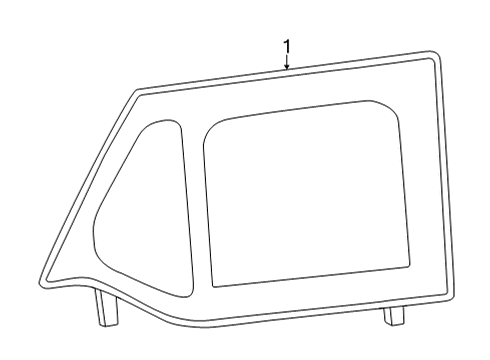 2023 Jeep Wrangler Glass - Front Door Diagram 2