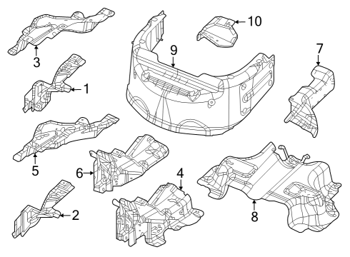 2023 Jeep Grand Cherokee SHIELD-EXHAUST Diagram for 68381522AD