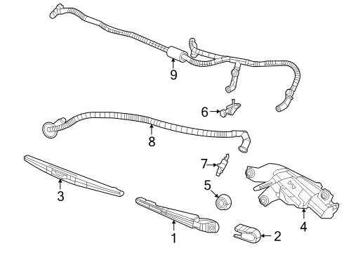 2022 Jeep Grand Cherokee Nozzle-LIFTGATE Washer Diagram for 68377224AA