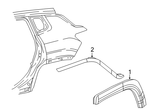 2023 Jeep Compass Exterior Trim - Quarter Panel Diagram