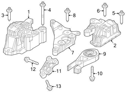 2023 Jeep Compass ENGINE MOUNT Diagram for 68548798AA