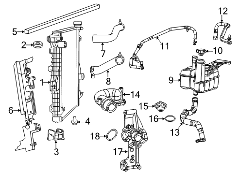 2019 Ram 2500 Thermostat Diagram for 68534176AA