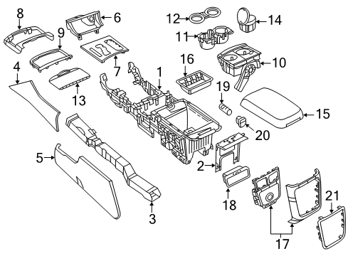 2023 Chrysler 300 Console Diagram