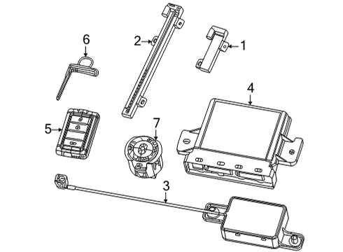 2024 Jeep Grand Wagoneer L Keyless Entry Components Diagram