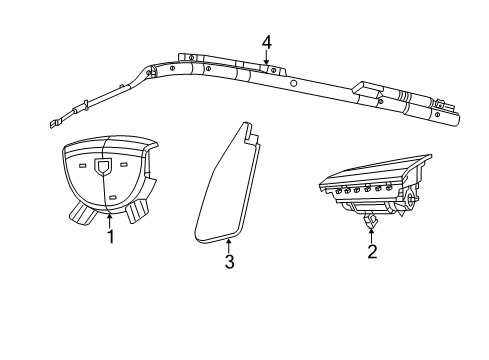 2023 Ram 1500 Classic Air Bag Components Diagram 1