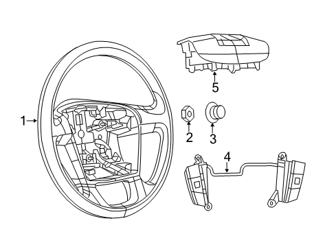 2022 Ram ProMaster 2500 WHEEL-STEERING Diagram for 7EA83LXHAA