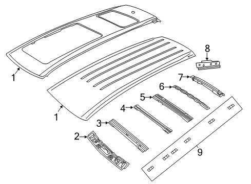 2021 Chrysler Voyager Roof & Components Diagram