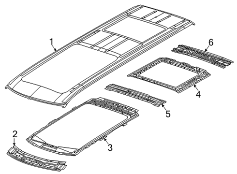 2023 Jeep Wagoneer L Roof & Components Diagram 2