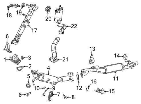 2022 Ram 1500 Exhaust Components Diagram 2