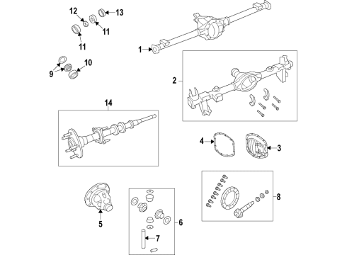 2022 Jeep Gladiator Rear Axle, Differential, Propeller Shaft Diagram